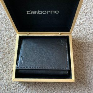 Gift boxed Claiborne Men's tri-fold wallet